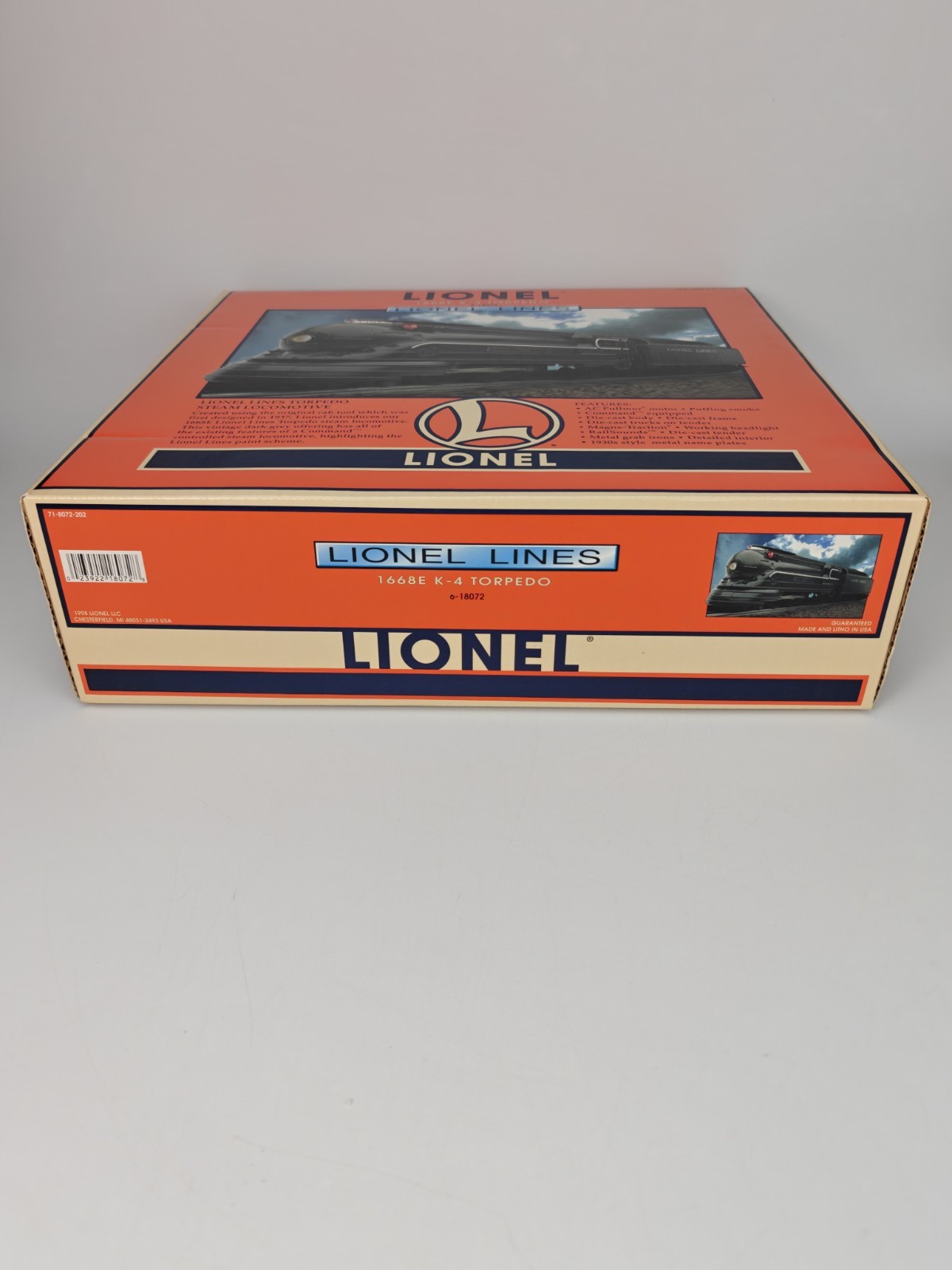 Lionel 1668E K-4 Torpedo Locomotive w/Sound Tender