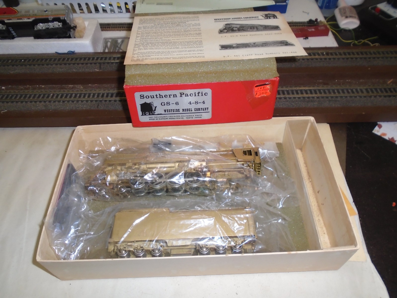 WESTSIDE MODEL CO SOUTHERN PACIFIC GS-6 4-8-4 UNDECOATED HO