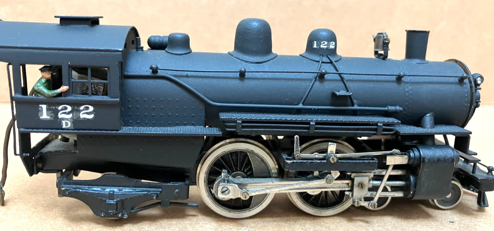 TENSHODO HO BRASS ATLANTIC 4-4-2 LOCOMOTIVE WITH TENDER.