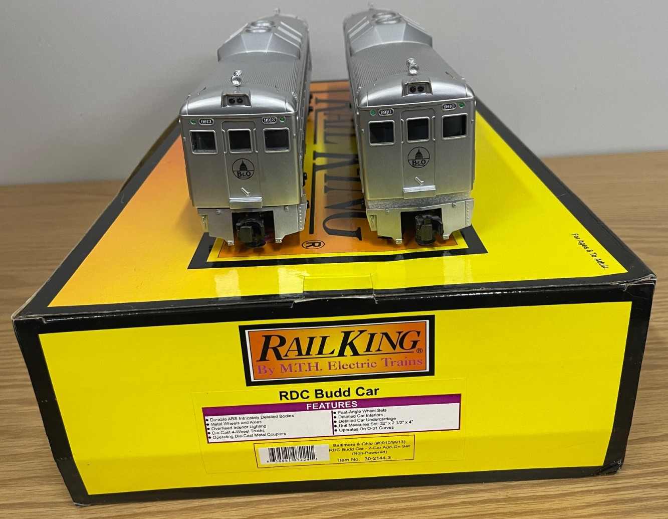 MTH Railking 30-2144-3 Baltimore Ohio RDC Budd Car Passenger Addon Train O Gauge