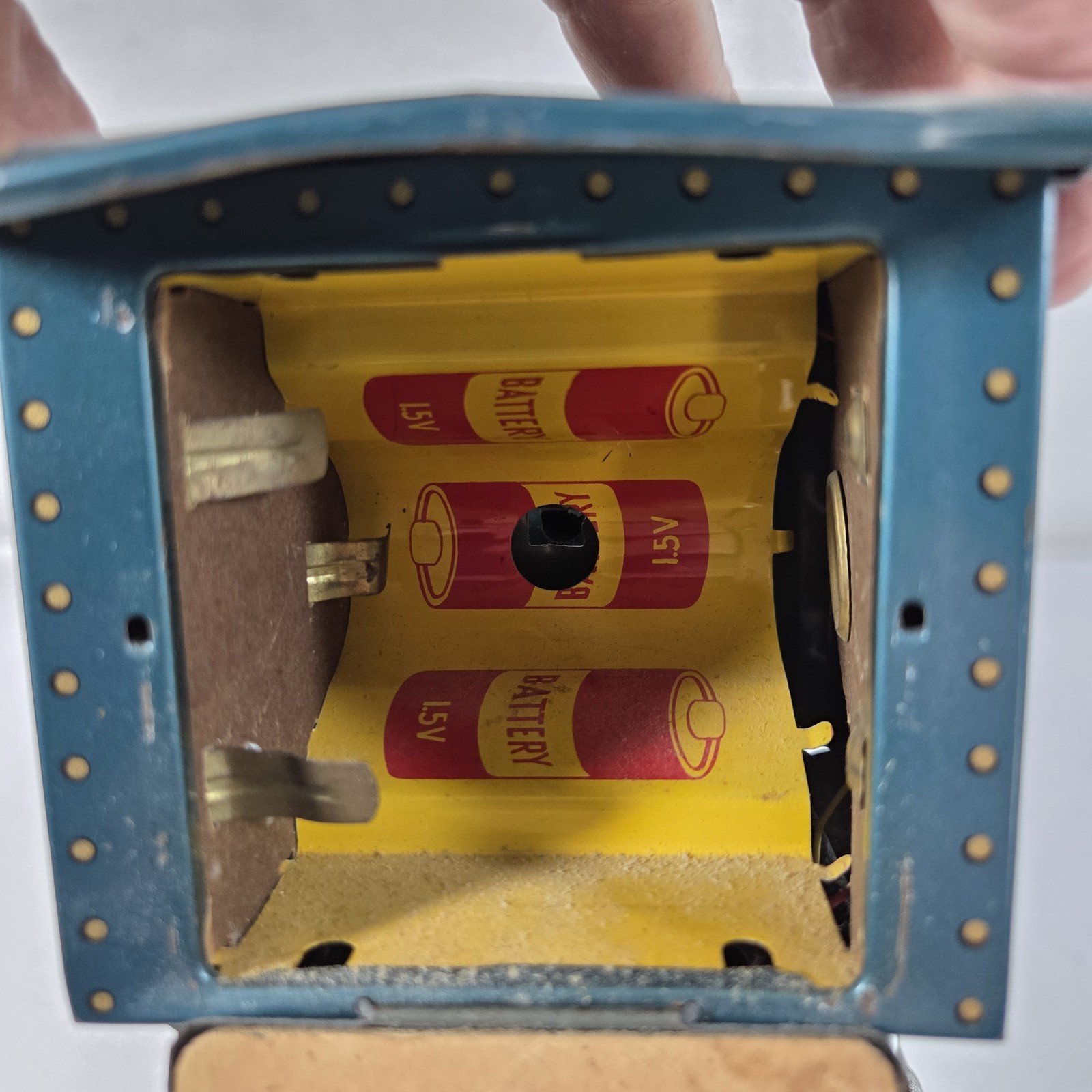 Vtg Trade Mark T.M. Western Tin Toy Battery Operated Train Locomotive Untested