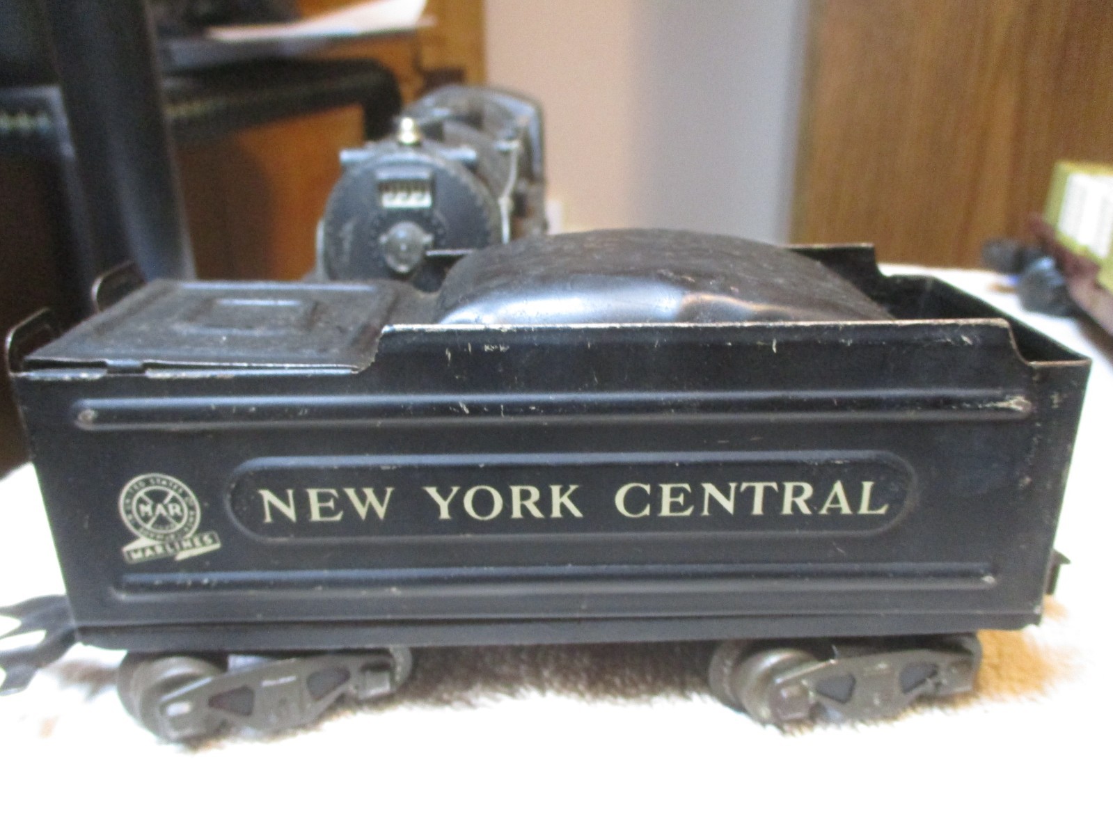 MARX O Gauge 999 NEW YORK CENTRAL LOCOMOTIVE 2-4-2 & TENDER TESTED/RUNS LIGHTS