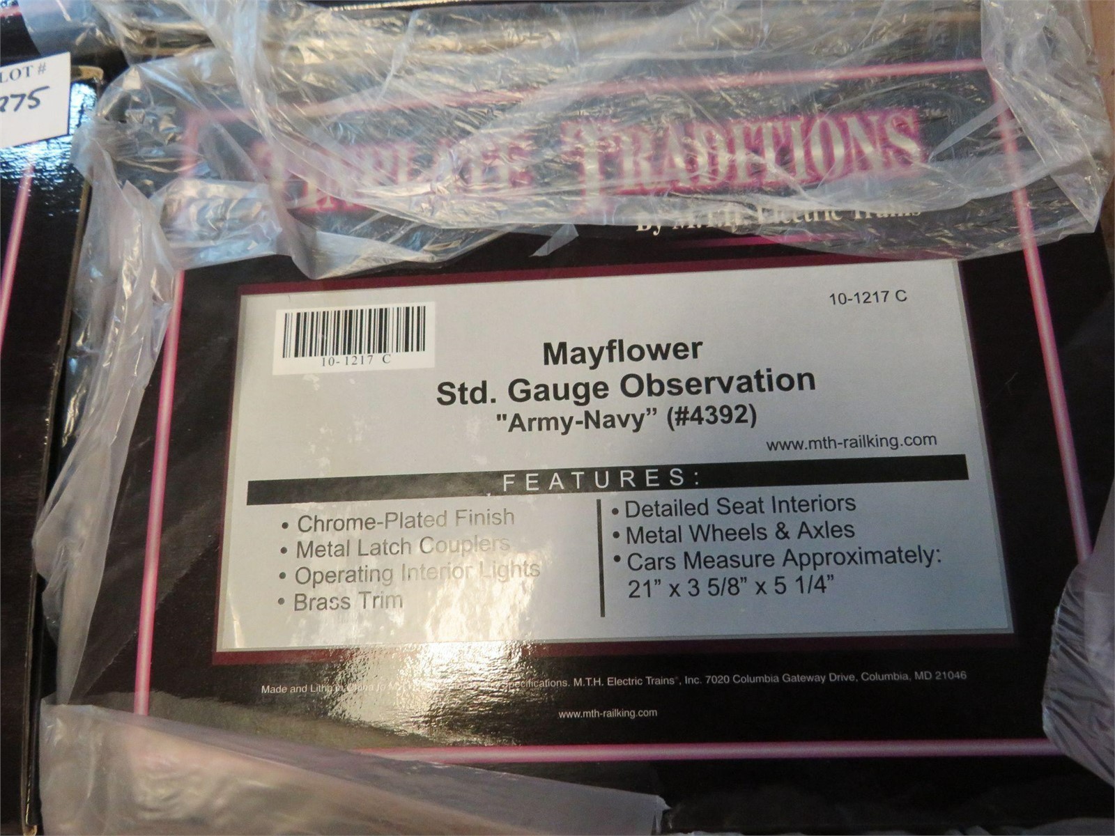 MTH Tinplate #10-1217-1 “MAYFLOWER” Std Gauge Locomotive + Passenger Set NIB