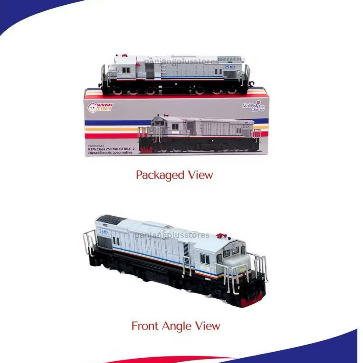 KTM Class 25 EMD GT18LC-2 Diesel Locomotive 1:120 Malaysia Train Model Diecast
