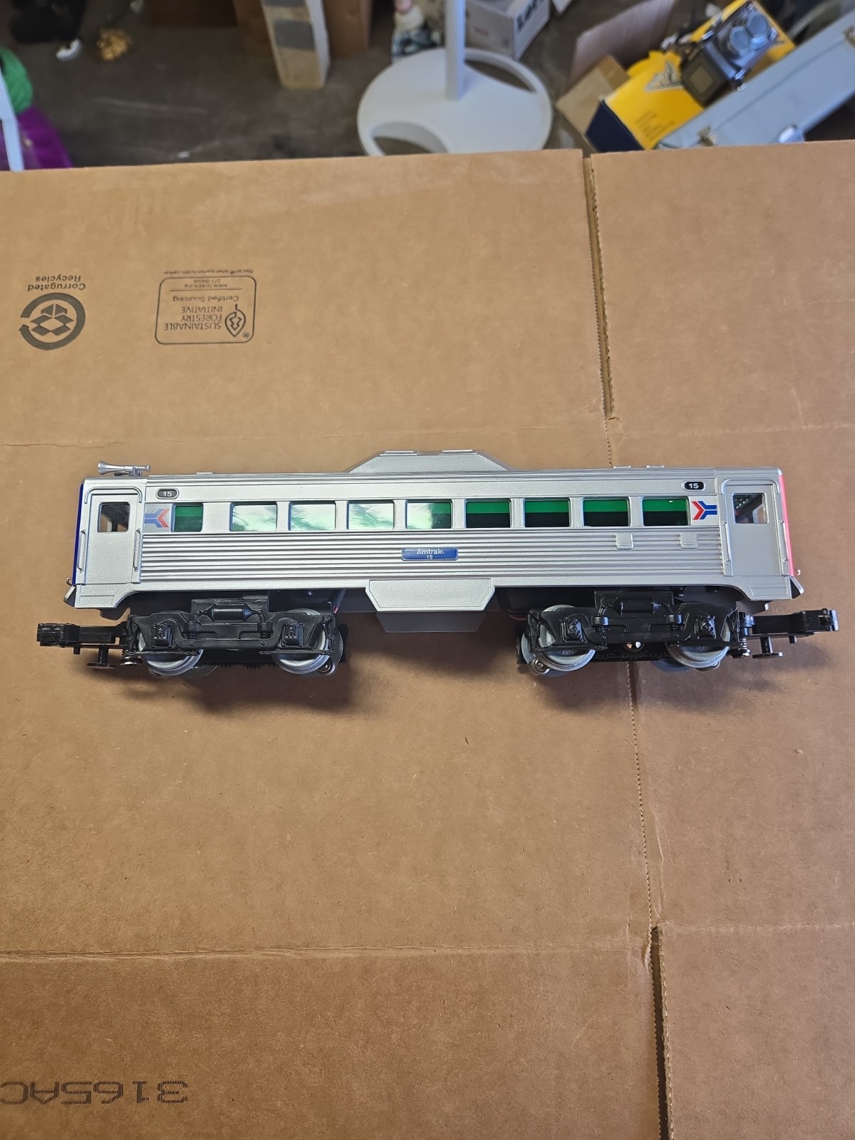 RMT AMTRAK POWERED RDC RAIL DIESEL ENGINE PASSENGER CAR – O GAUGE LIONEL TRAIN