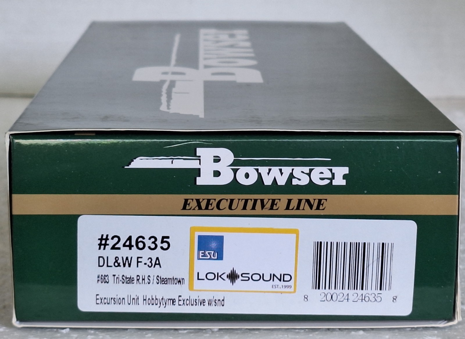 Bowser Exec Ln/Hobbytyme #24635 HO DL&W F-3A #663 Tri-StateRHS/Steamtown/ LokSnd