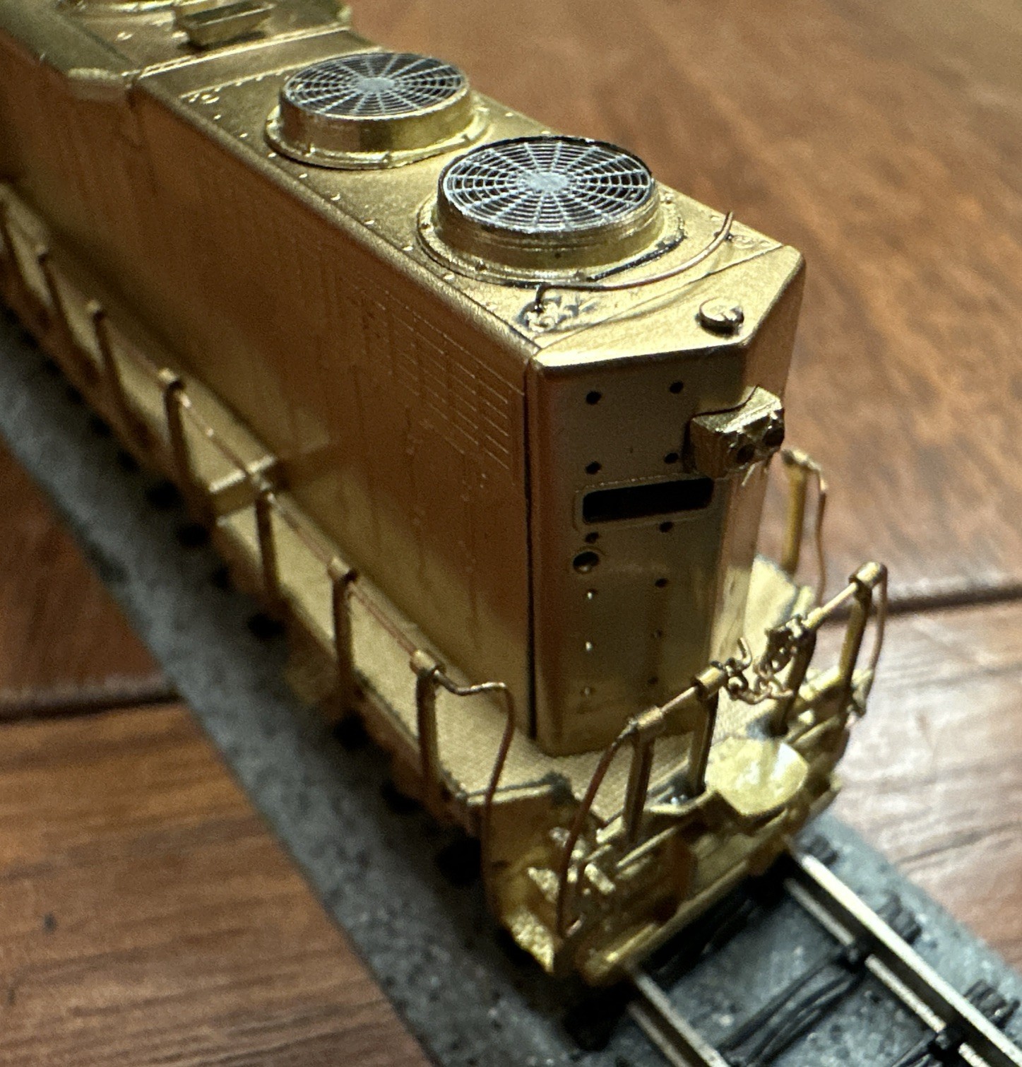 Hallmark Models N Scale Brass GP38 W/Plow Filter Box & D. B. Runs Well LNIB NY