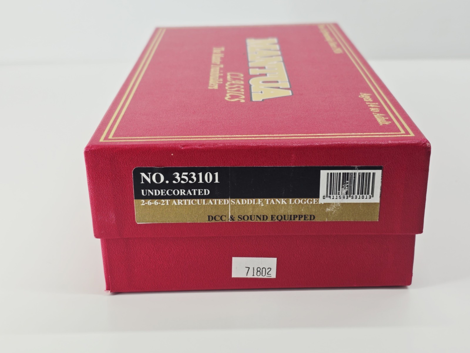 Mantua – Ho DCC – 2-6-6-2 Undecorated Saddle Tank Logger #353101 – Untested
