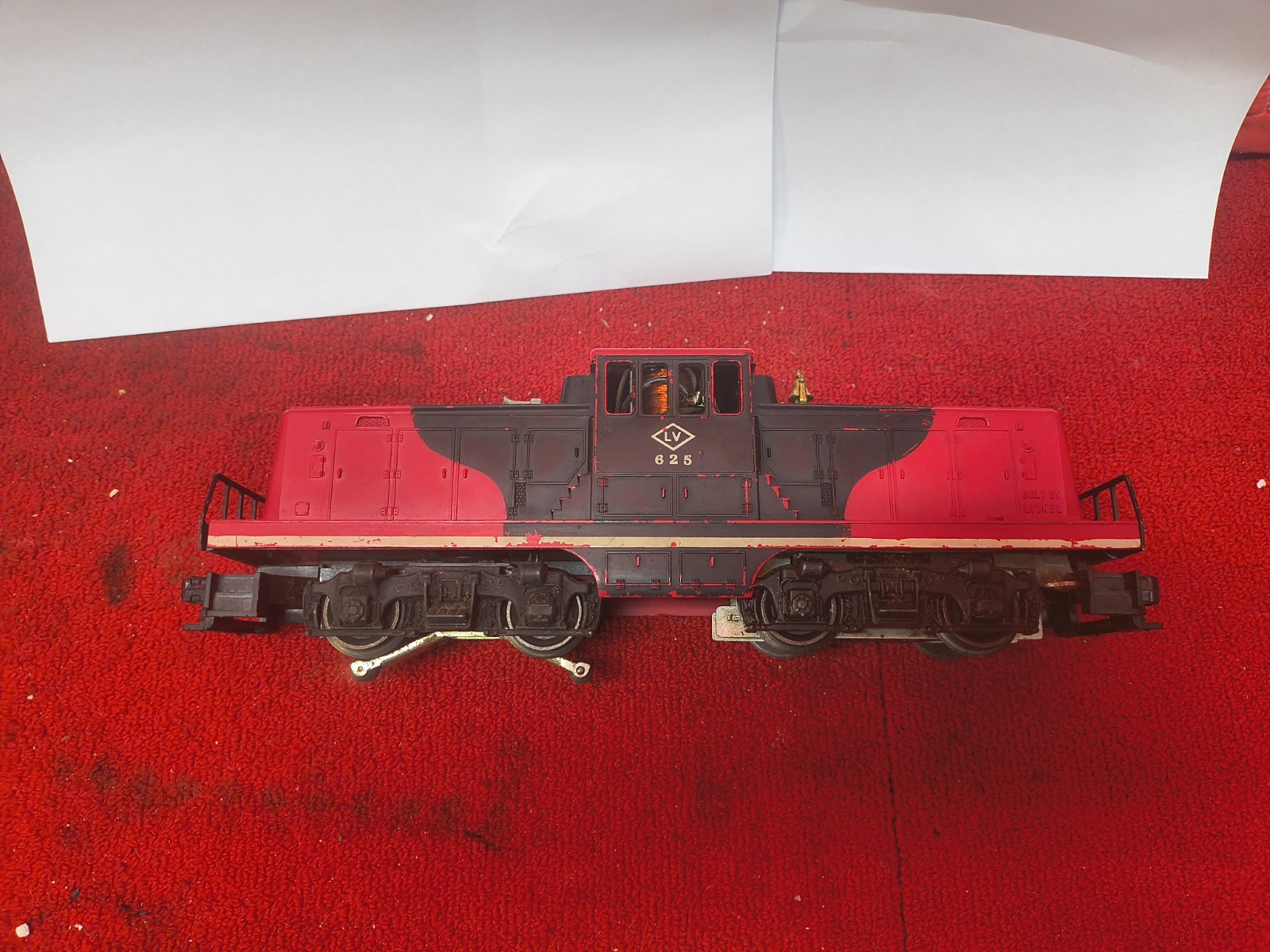 Used Lionel 625 Vintage Lehigh Valley Red & Black Diesel Switcher Good Cond