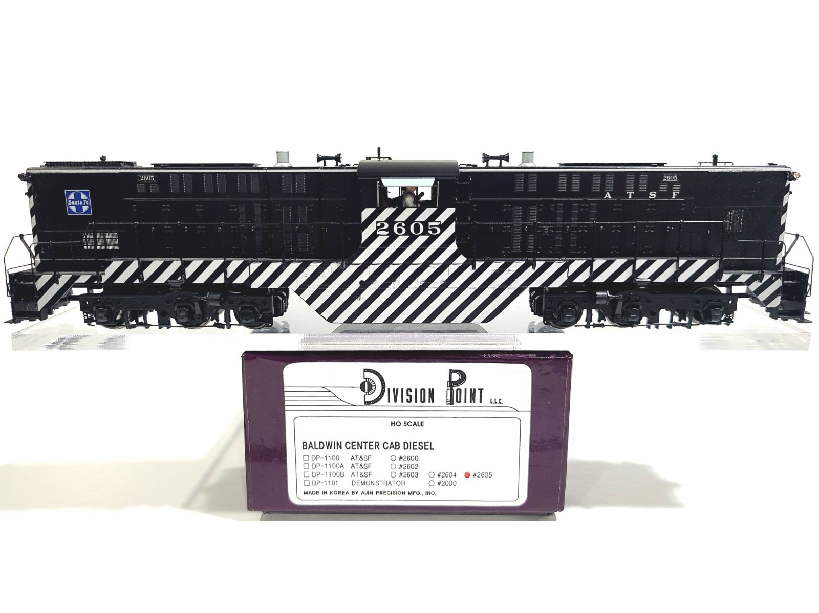 Division Point AT&SF Baldwin Center Cab Santa Fe #2605 HO Brass DP-1100B DCC