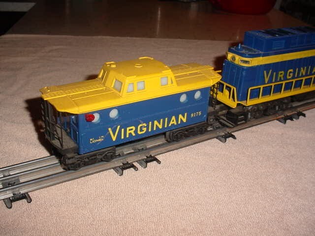 Lionel Virginian Rectifier # 8659 Electric Locomotive W/CABOOSE # 9175 0-027