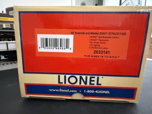 LIONEL NS Savannah and Atlanta #1065 Legacy SD70ACE –O Scale