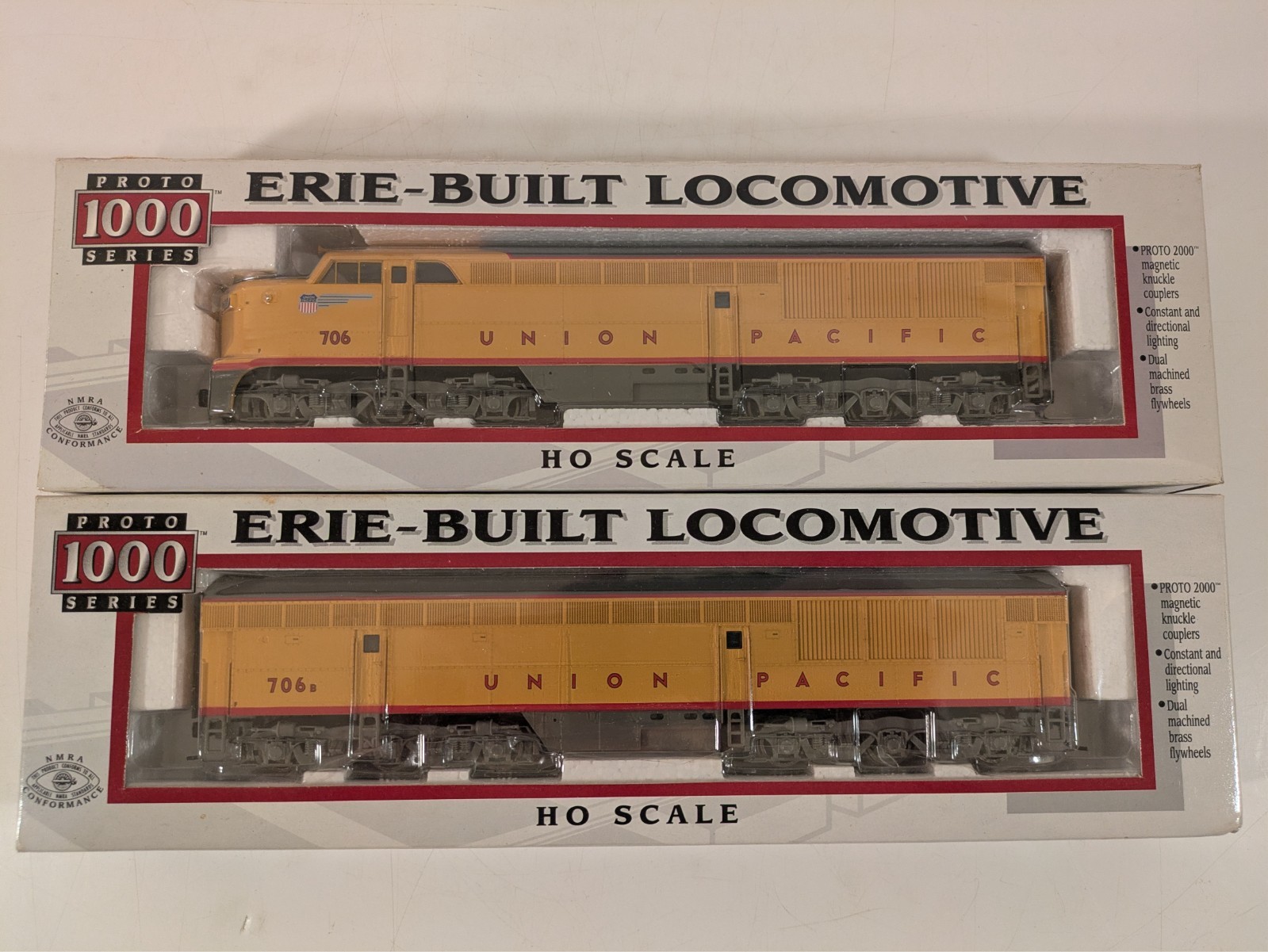 HO FM Erie-Built A/B Set (Both Pwd) UP Union Pacific #706+B DC NIB NOS # 23898/8