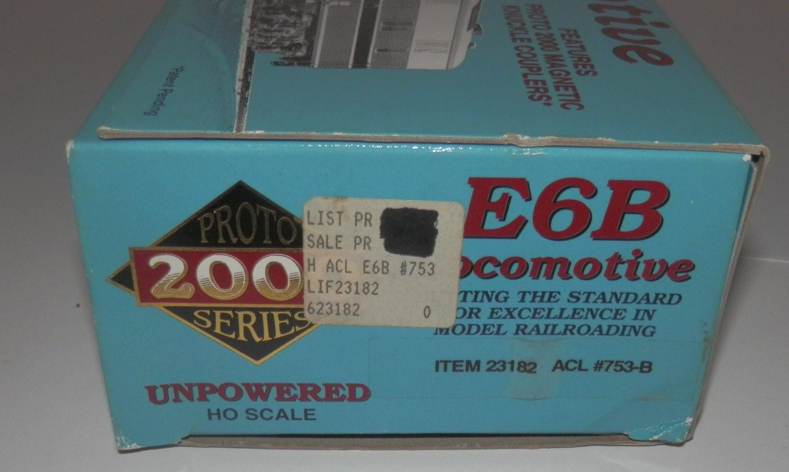 Proto 2000 HO UNPOWERED Atlantic Coast Line 753-B E6B B-Unit Loco #23182 NOS