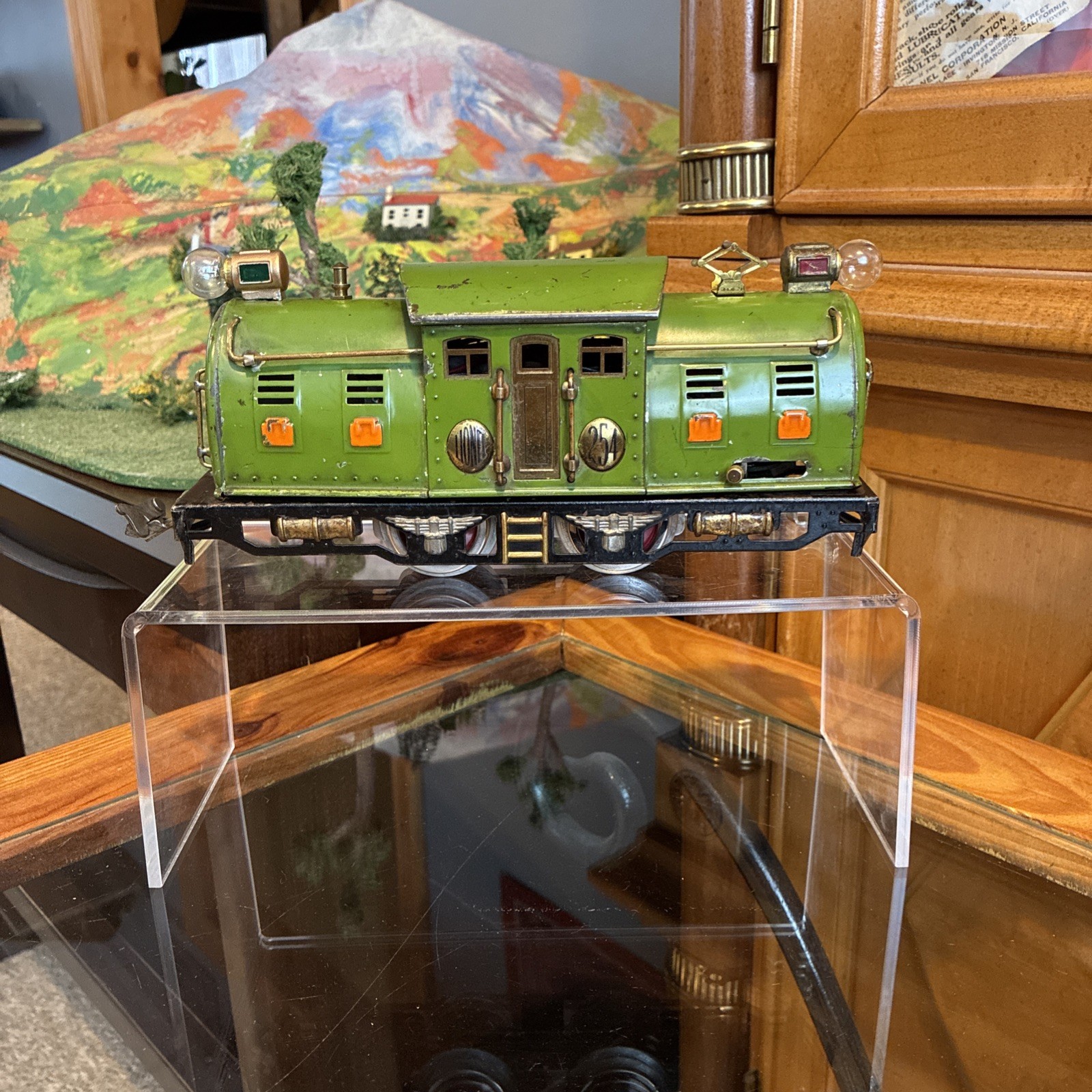 ~Smooth Runner~Lionel Prewar O Gauge 254 (Pea Green) Manual Reverse! SEE VIDEO!