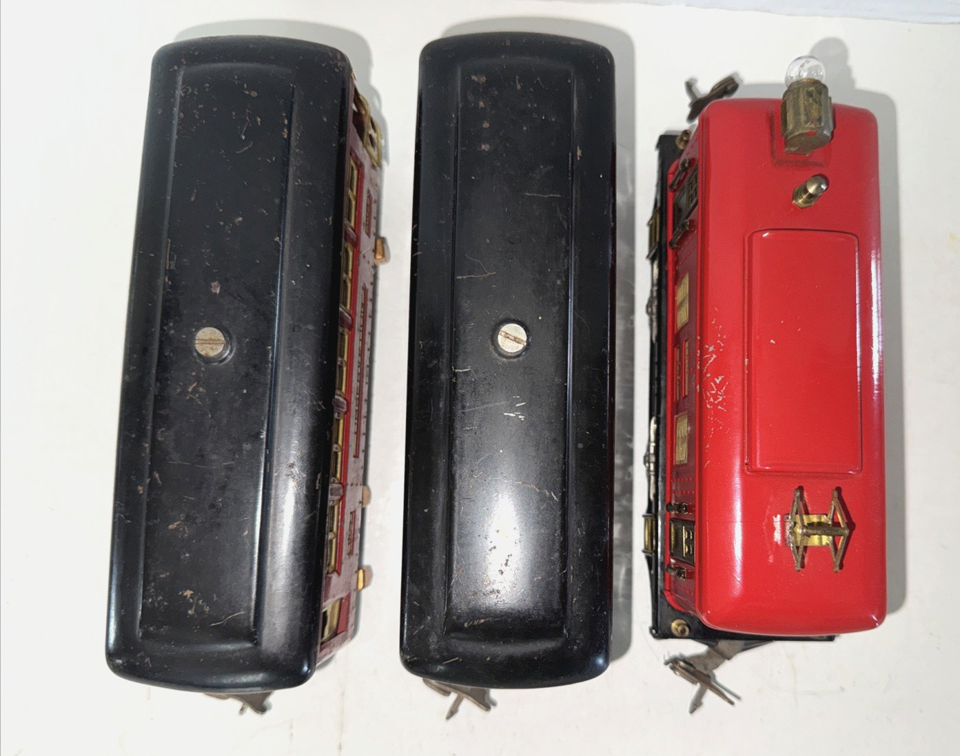 LIONEL PREWAR O GAUGE TRAIN SET 248 ELECTRIC LOCOMOTIVE & 603, 604 PASS. CARS