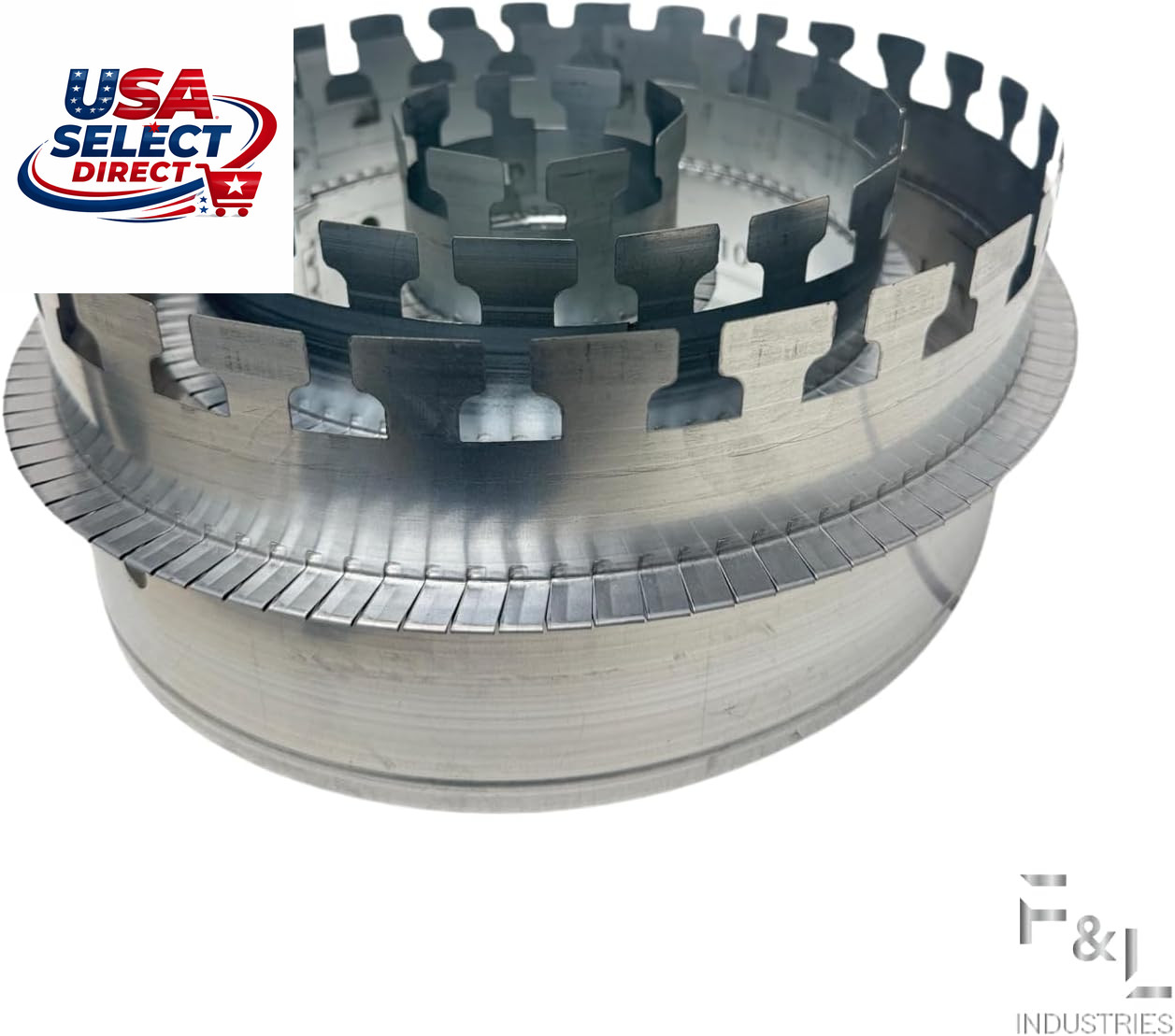 10 Inch Duct Board Collar 28 Gauge Galvanized Steel Tab Collar