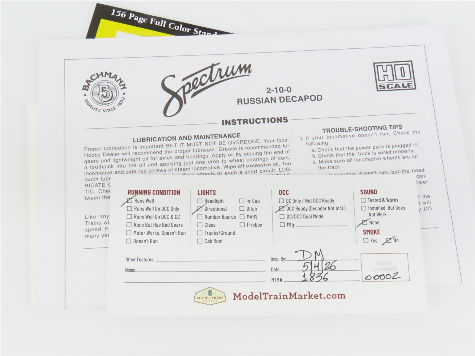 HO Bachmann Spectrum 81701 Unlettered 2-10-0 Russian Decapod Steam – DCC Ready