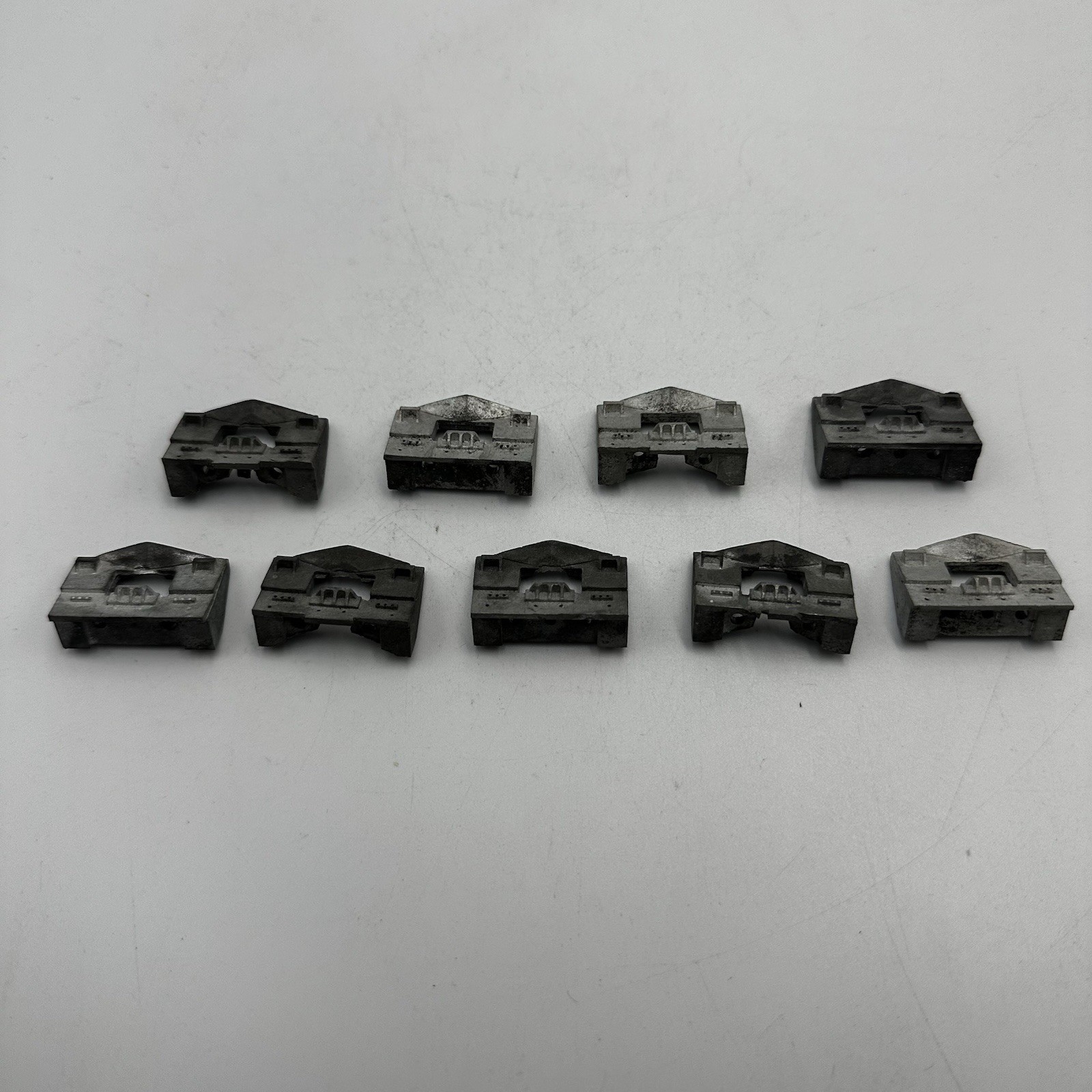 Lot Of 9 Ho Scale Locomotive Metal Front Plow Piece – Great Condition