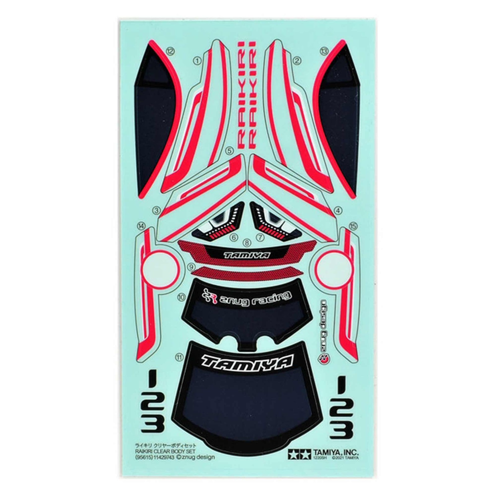 Tamiya Raikiri Clear Body Set TAM95615 Mini Racer & Accys