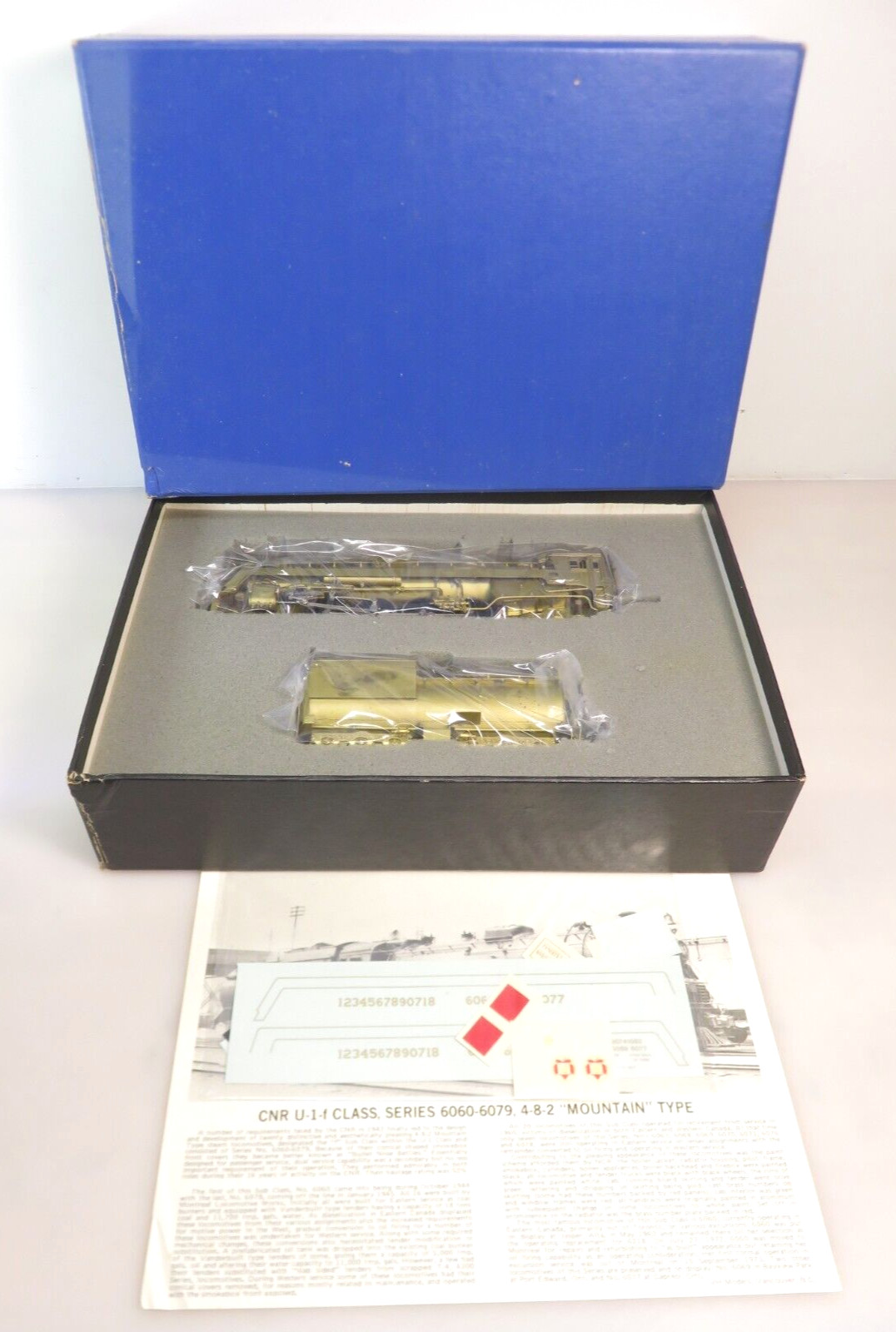 Van Hobbies Brass HO Scale CN Canadian National 4-8-2 U-1f Steam Locomotive 6060