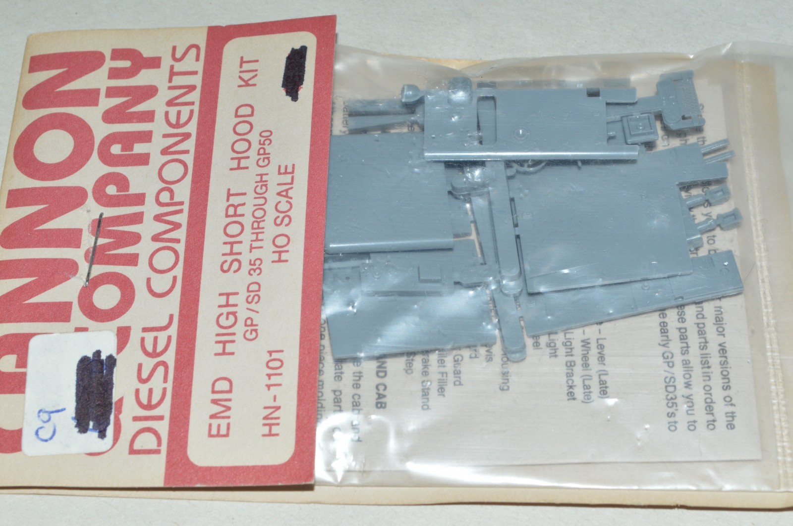 HO scale locomotive PARTS Cannon & Co HN-1101 EMD GP SD high nose short hood