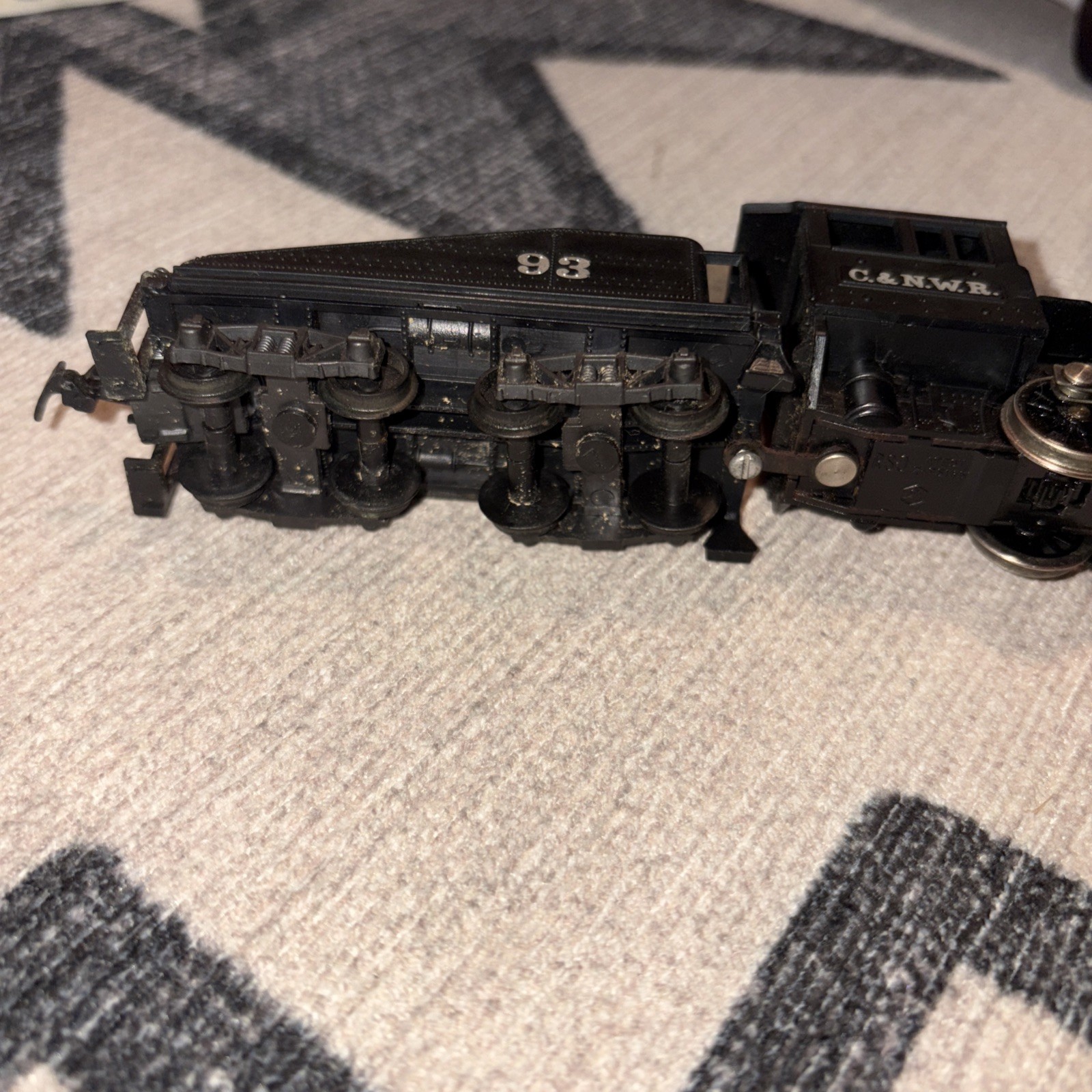 Vintage HO Scale Chicago & North Western C&NW Steam Locomotive & Tender #93