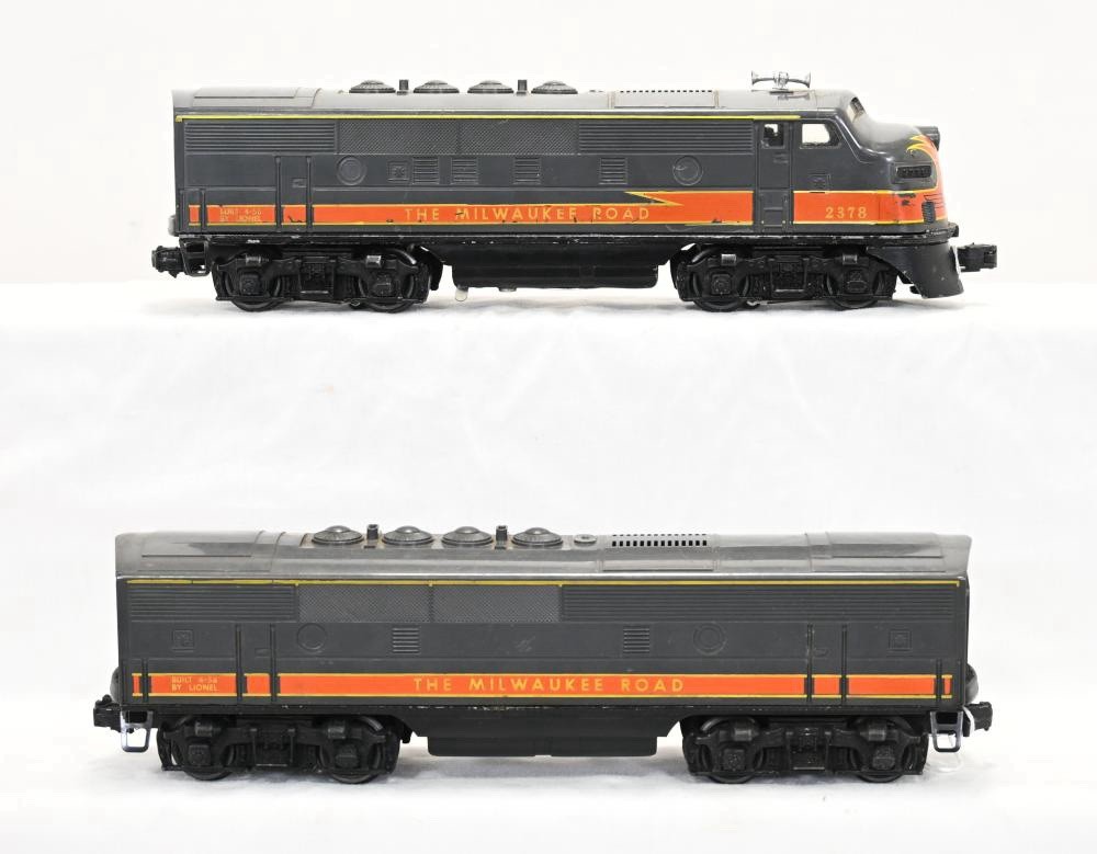 LIONEL 1956 POSTWAR 2378 2378C MILWAUKEE ROAD F3 A&B DIESEL O GUAGE w/OB EX!!