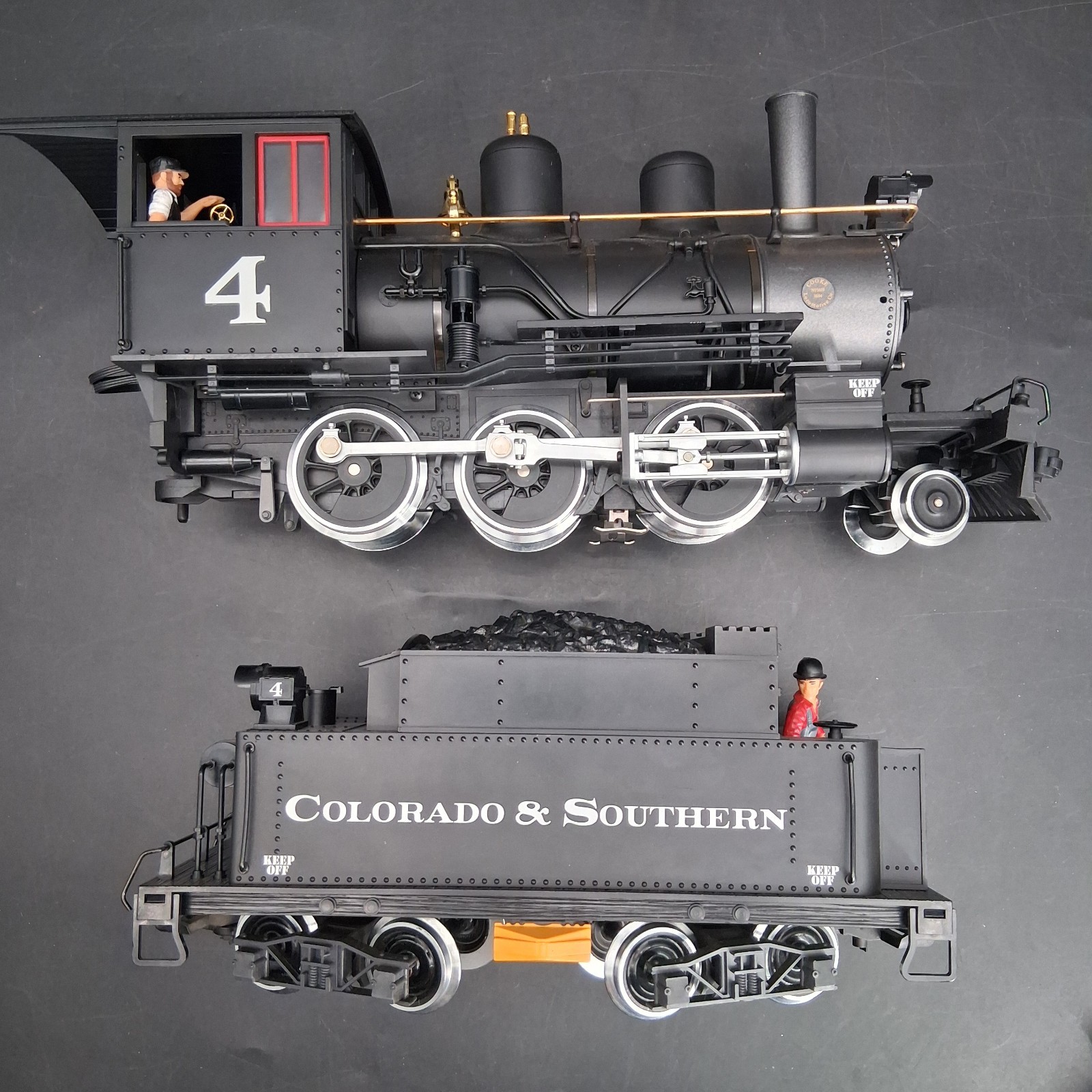 (C) LGB G Scale 23191 Mogul Steam Locomotive C&S Colorado Coal Tender Tested