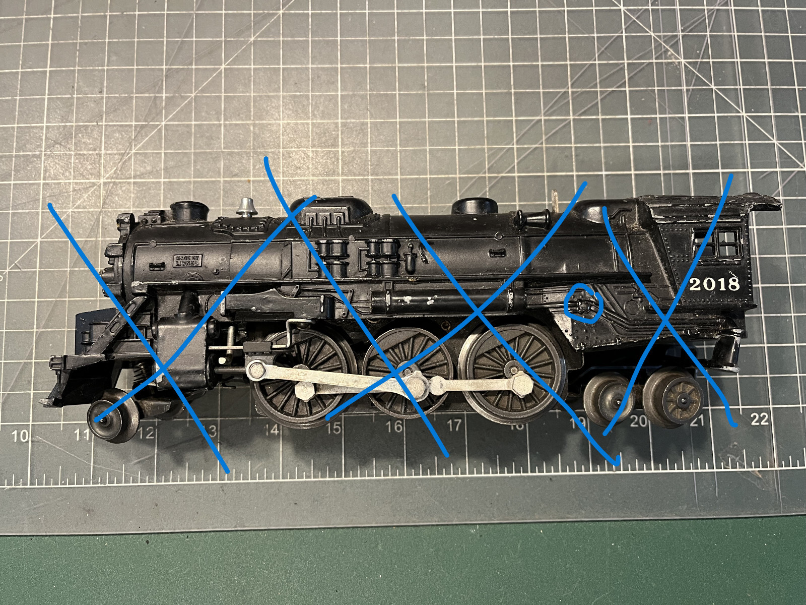 Lionel Train 2018 2018 2035 2037 Locomotive MOTOR REAR MOUNTING ROD PART LOT E