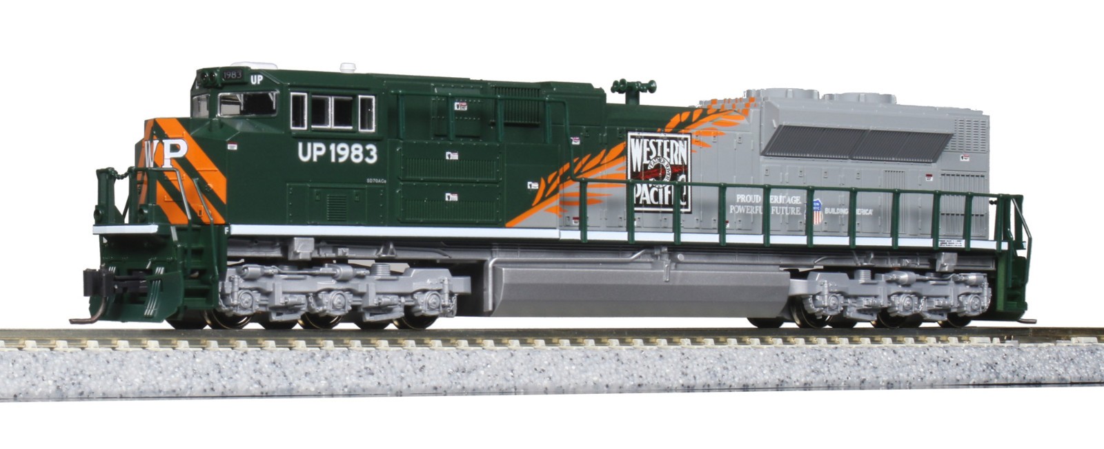 Western Pacific UP Heritage SD70ACe Diesel Locomotive 1983 Kato 176-8410 N SCALE