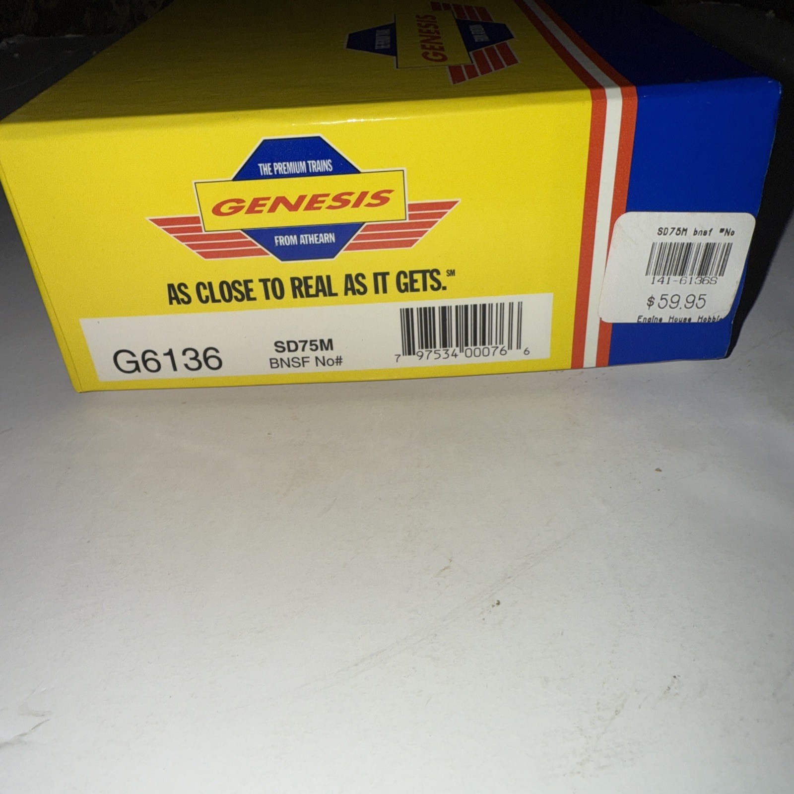 HO ATHEARN GENESIS G6136 SD75M BNSF NO Cab #