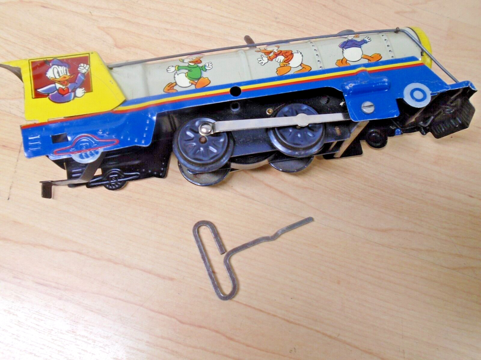 c50s Marx Disney Mickey Mouse O Ga Windup Loco 0-4-0 & Meteor Tender w/Key Runs