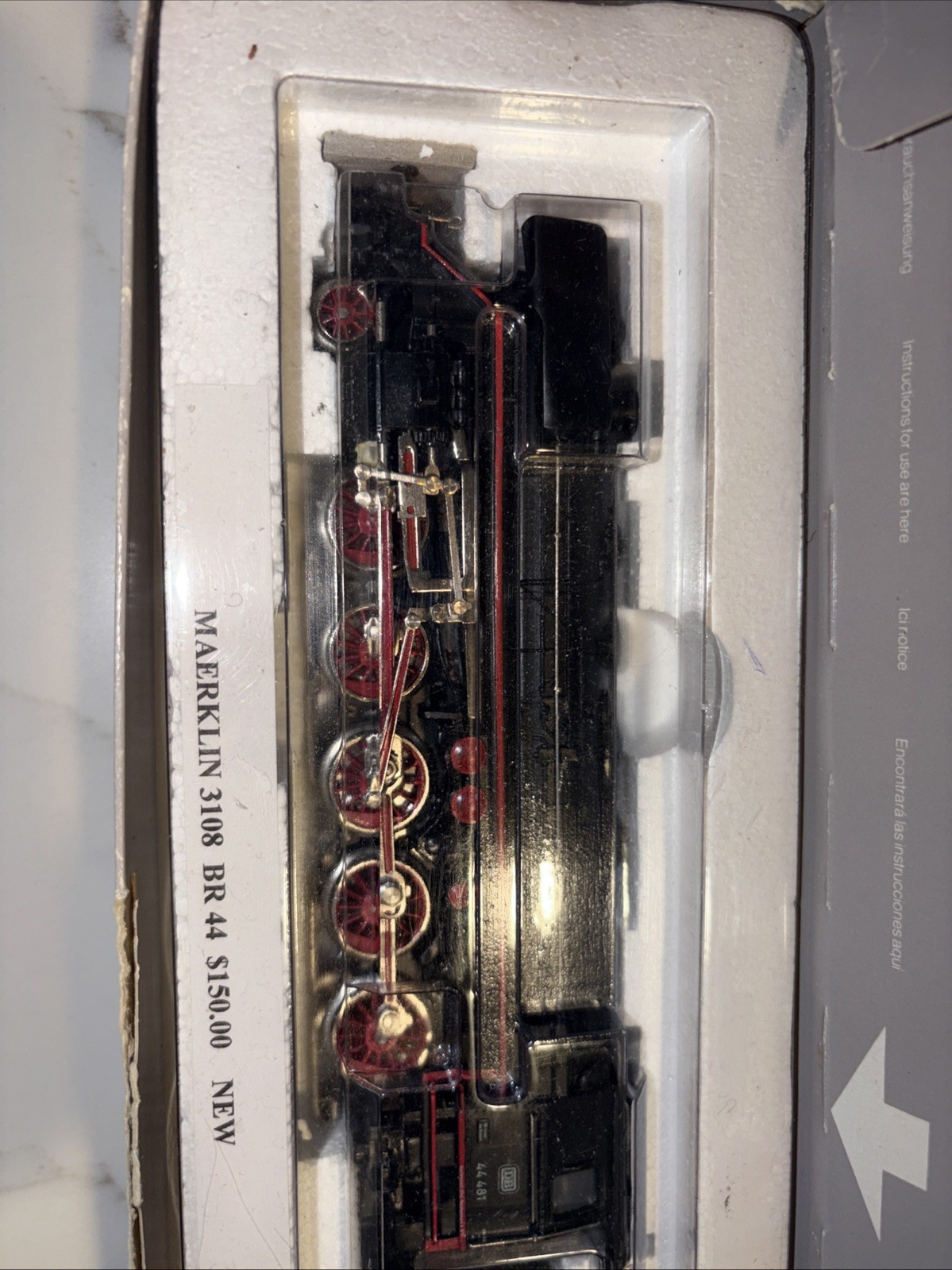 Märklin 3108 Dampflokomotive BR 44 der DB aus Sammlung mit OVP New Old Stock