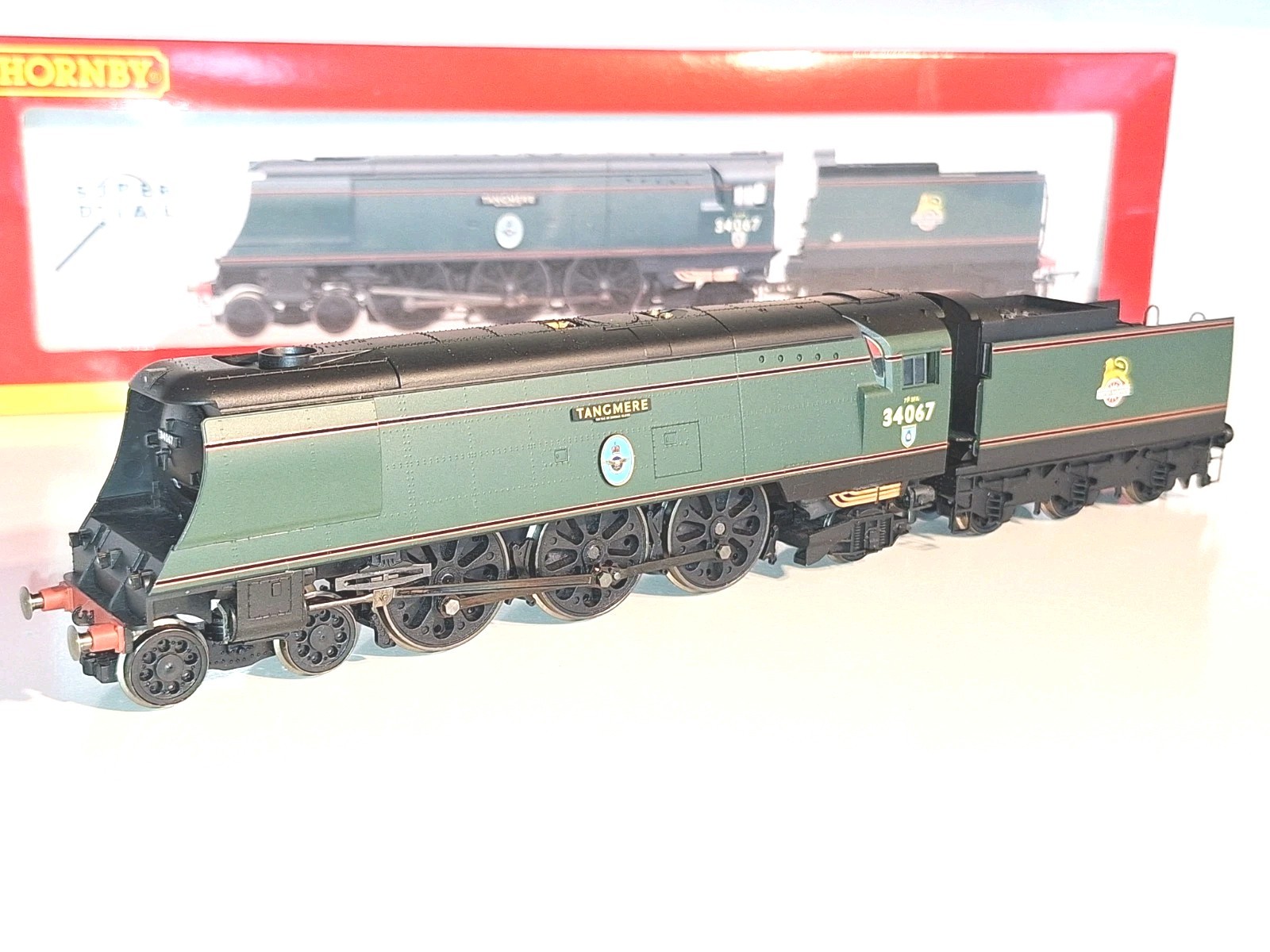 Hornby R2221 BR Tangmere 34067. New Old Stock. Mint Cond. Boxed. 2 Rail DC. OO