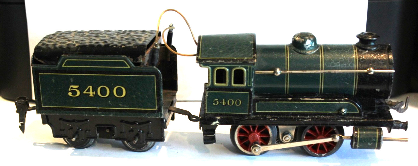 1928 Bing Battery Operated 0-4-0 Locomotive, British No.5400 & Tender Battery