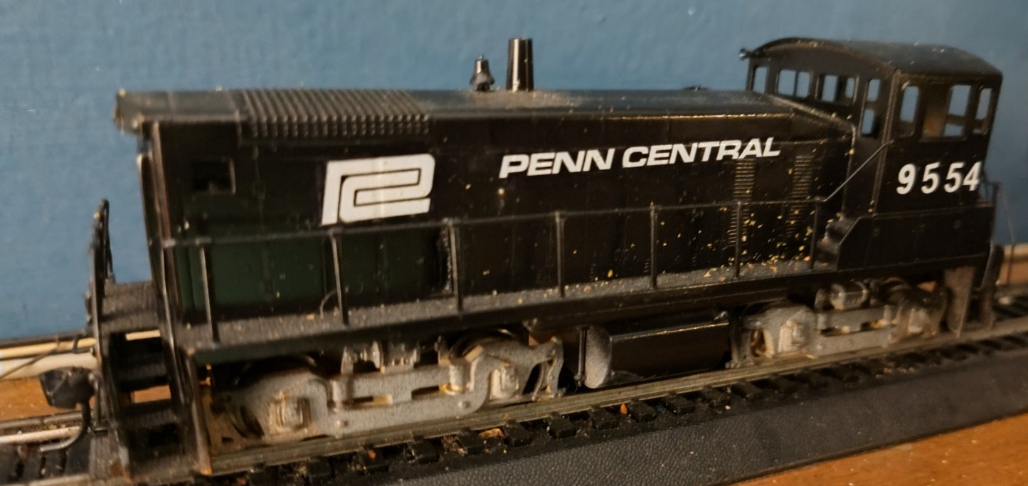 HO Scale Alco Brass Penn Central SW 1000 Diesel locomotive no 9554