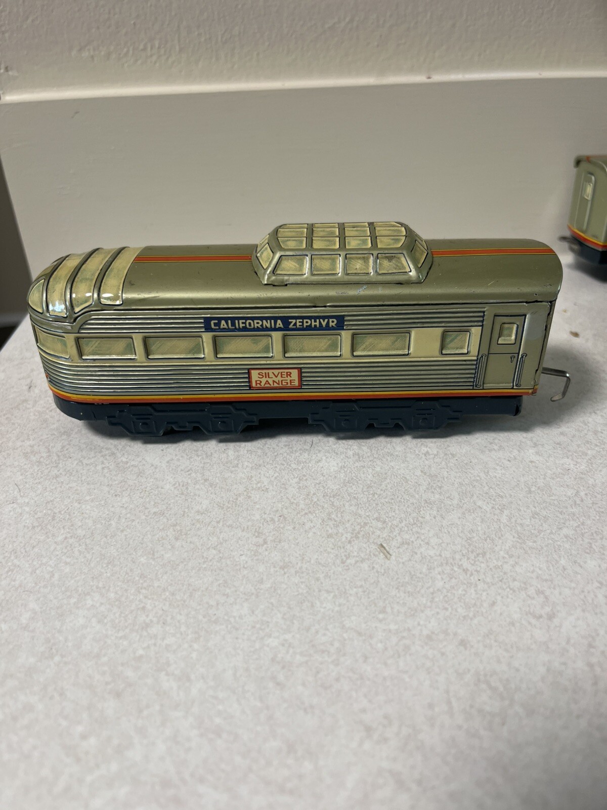 Vintage KDR Japan Tin Litho Santa Fe Diesel Train Battery Operated w/ Box