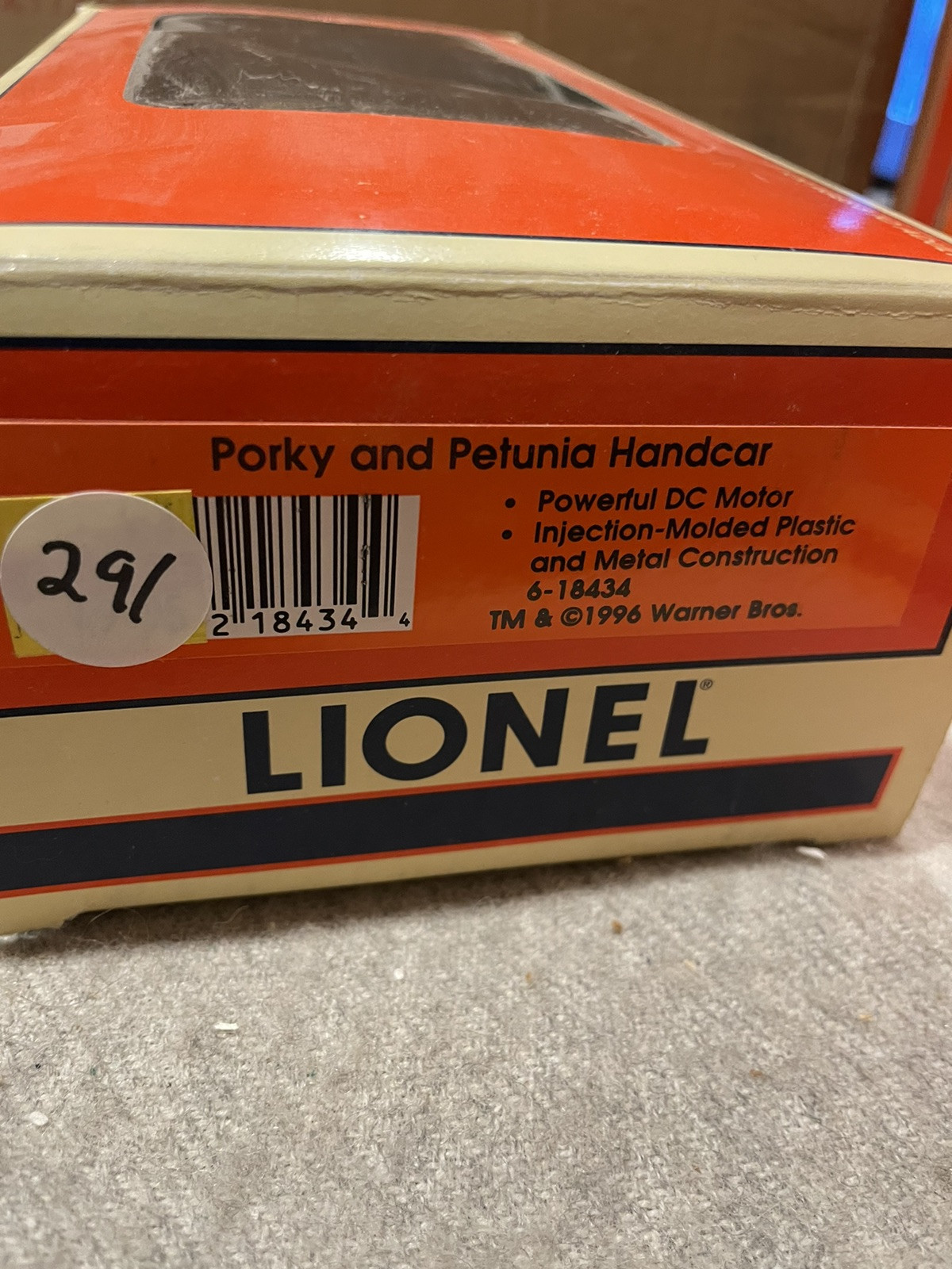Lionel 6-18434 Porky And Petunia Hand Car LNIB