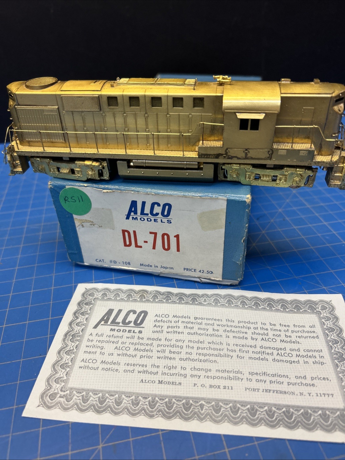 ALCO HO Scale Powered Brass RS-11 High Hood Diesel Engine DL-701