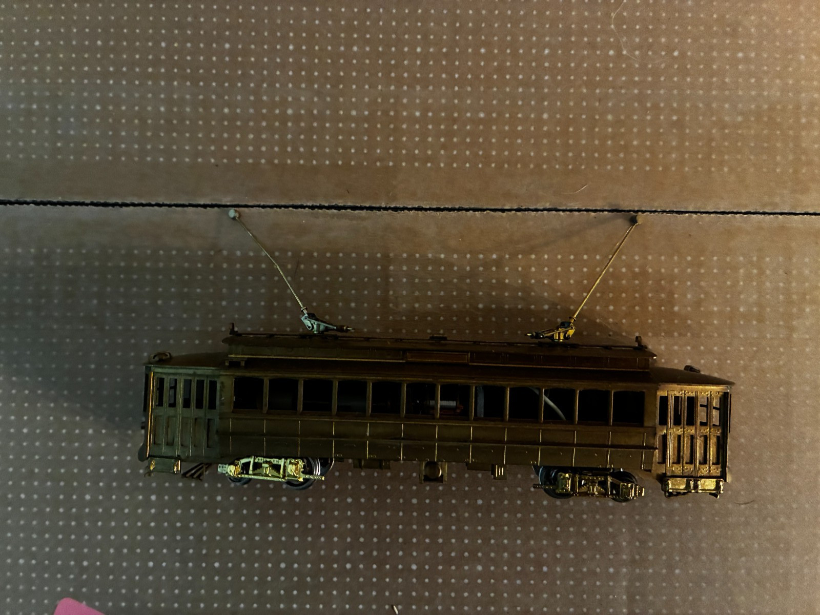 [T-HO] NJ Custom Brass Third Avenue Railway Osgood Trolley Rare HO TO-408 Untete