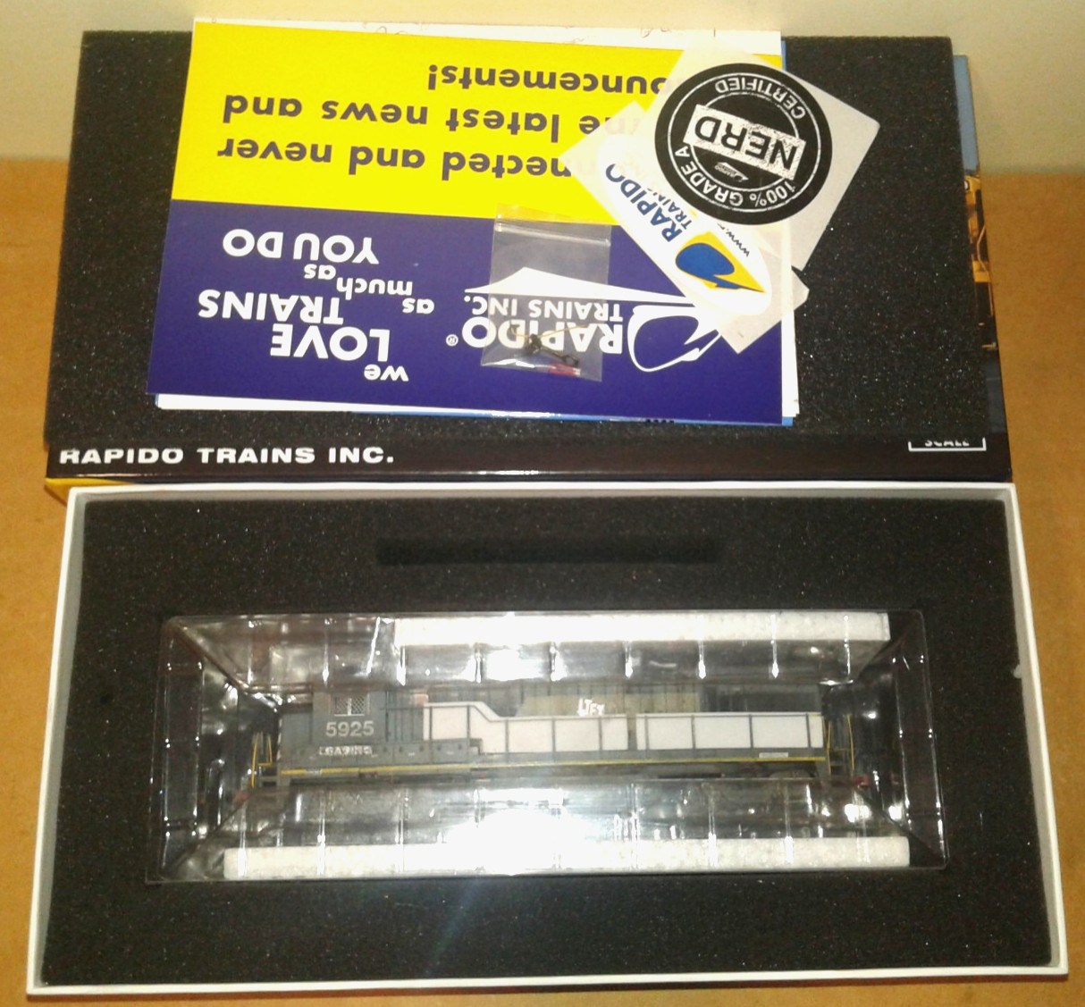HO SCALE RAPIDO GE B36-7 LTEX LEASE EX. SEABOARD SYSTEM #5925 DCC & SOUND
