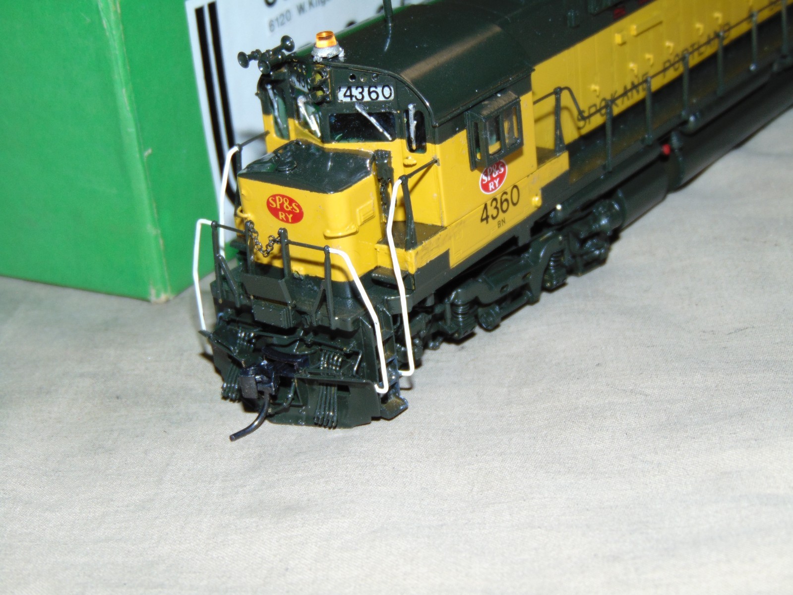 OVERLAND MODELS HO BRASS 6167 SPOKANE PORTLAND & SEATTLE C636 PAINTED +BOX #59