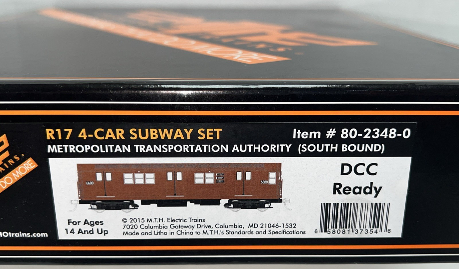 MTH HO R-17 SUBWAY 3-CAR NON-POWER SET NYC METROPOLITAN TRANSPORTATION AUTHORITY