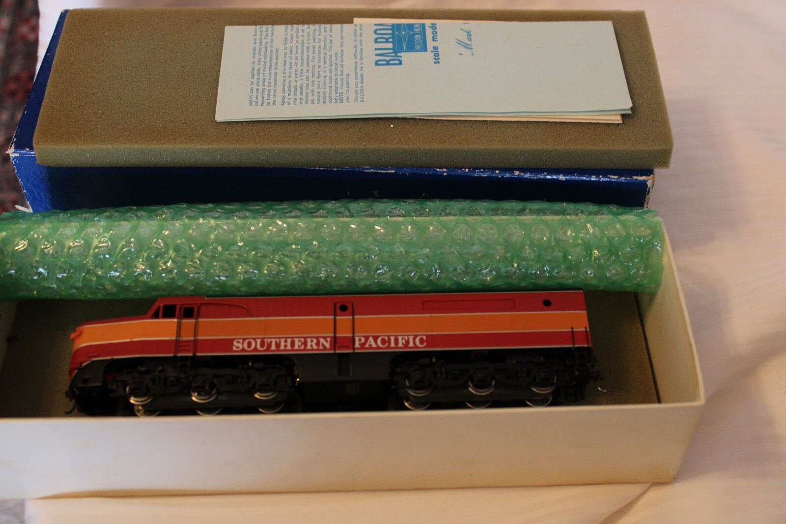 HO Scale Balboa, Brass Alco P-A Diesel Locomotive, Southern Pacific Daylight
