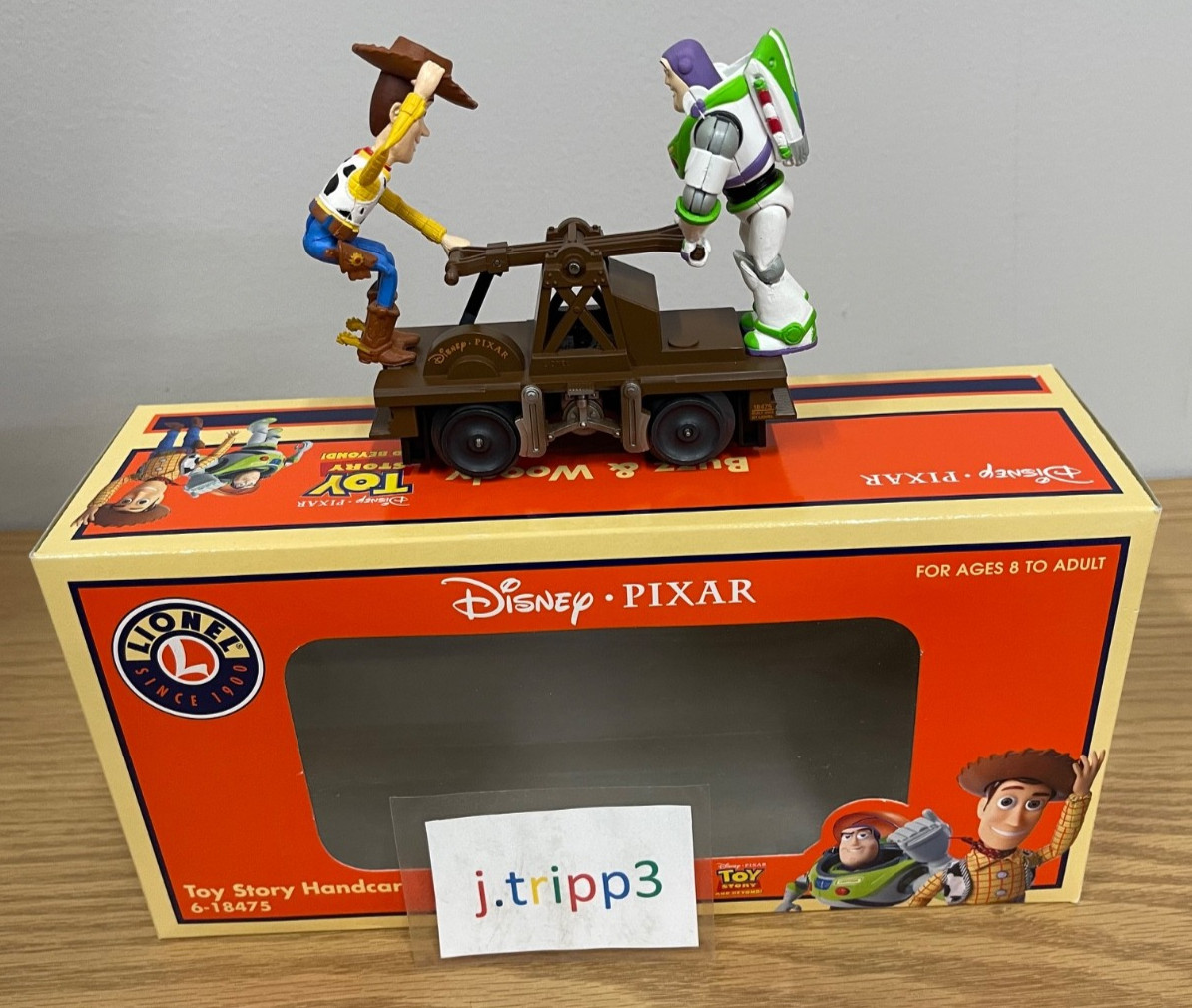Lionel 6-18475 Disney Pixar Toy Story Handcar O Gauge Train Buzz Lightyear Woody