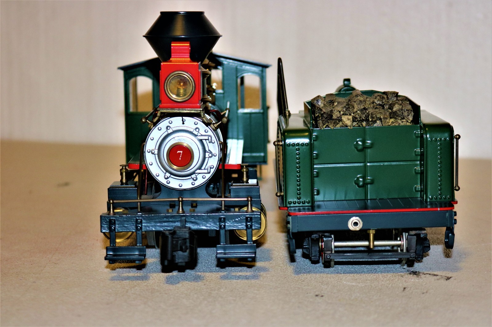 @@@ MINTISH RARE G scale Brass DELTON Southern Pacific GREEN SP 0-4-0 #7 Ser#114