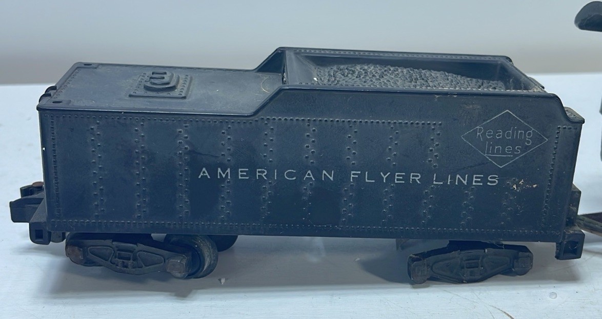 American Flyer 302 AC 4-4-2 Steam Locomotive W/ Reading Lines Tender Read Desc
