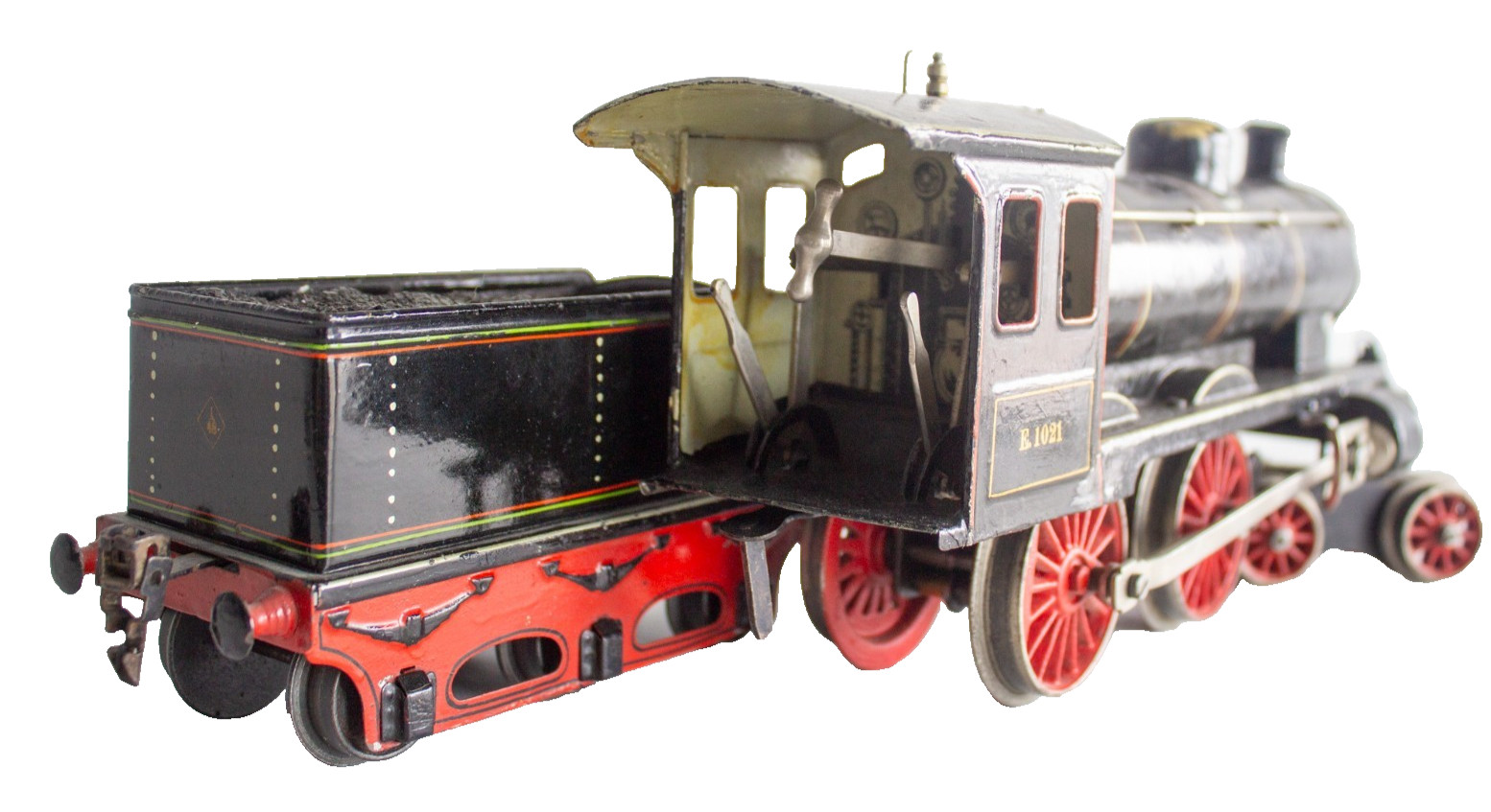 Extremely Rare Marklin 4-4-0 E.1021 Clockwork 1-gauge Passenger Train Set