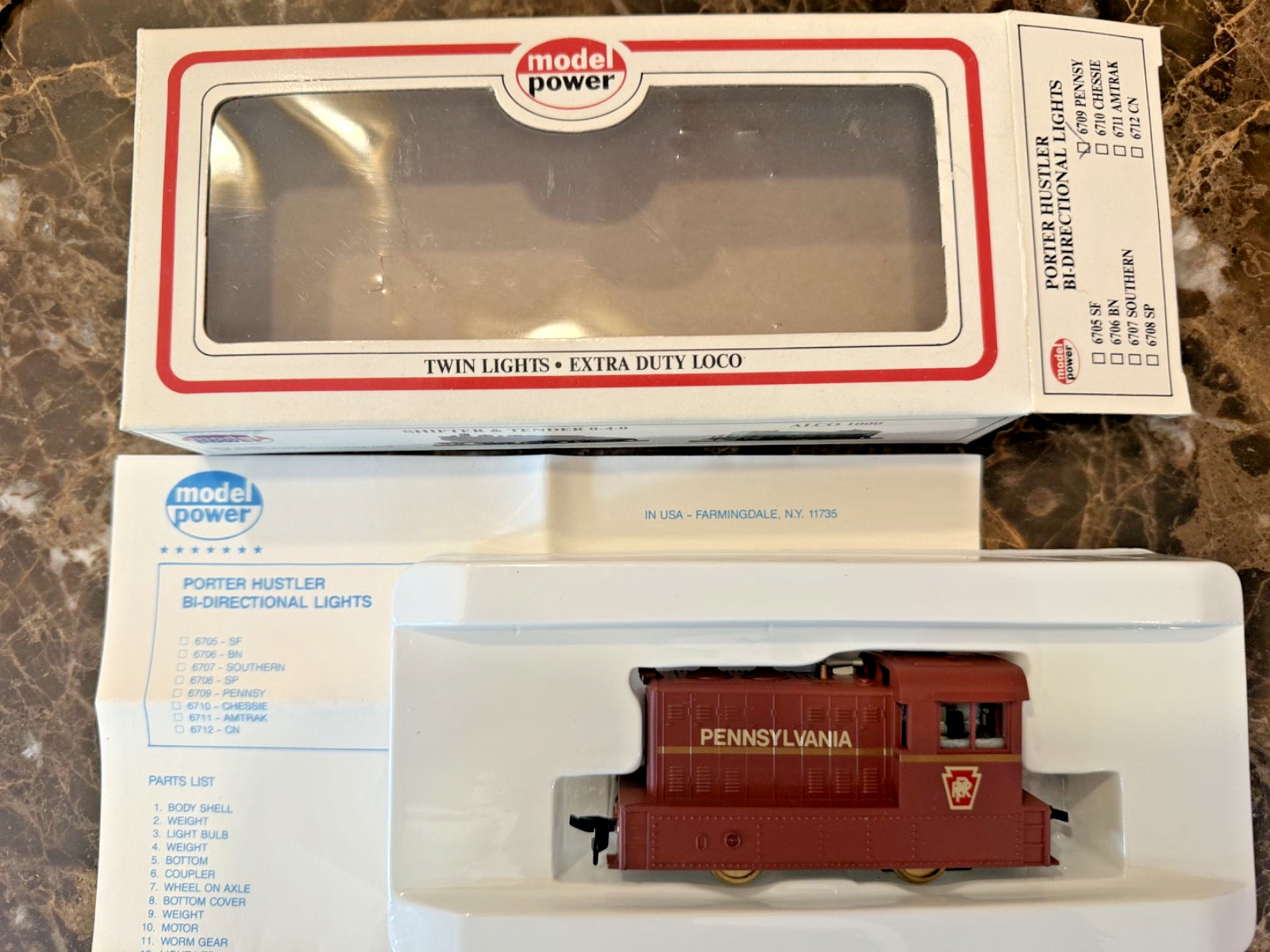 HO Scale Model Power 6709 Pennsylvania Porter Hustler Engine